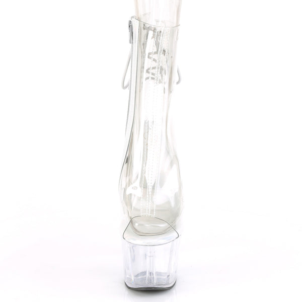 ADORE-1018C Plateau Stiefeletten Transparent von Pleaser – Ansicht 2