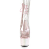 ADORE-1018C Plateau Stiefeletten Transparent/Opal Rosa von Pleaser – Ansicht 2