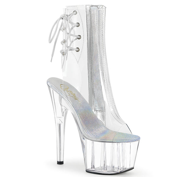ADORE-1018C Plateau Stiefeletten Transparent von Pleaser