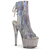ADORE-1018HCT Plateau Stiefeletten - Silber von Pleaser