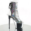 ADORE-1018HG Plateau Stiefeletten Silber Holo von Pleaser – Ansicht 5