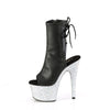 ADORE-1018LG Plateau Stiefeletten Schwarz Glitzer von Pleaser – Ansicht 3