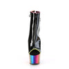 ADORE-1018RC-02 Plateau Stiefeletten - Schwarz Lack Mehrfarbig von Pleaser – Ansicht 2