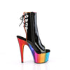 ADORE-1018RC-02 Plateau Stiefeletten - Schwarz Lack Mehrfarbig von Pleaser – Ansicht 5