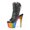 ADORE-1018RC-02 Plateau Stiefeletten - Regenbogen von Pleaser – Ansicht 3