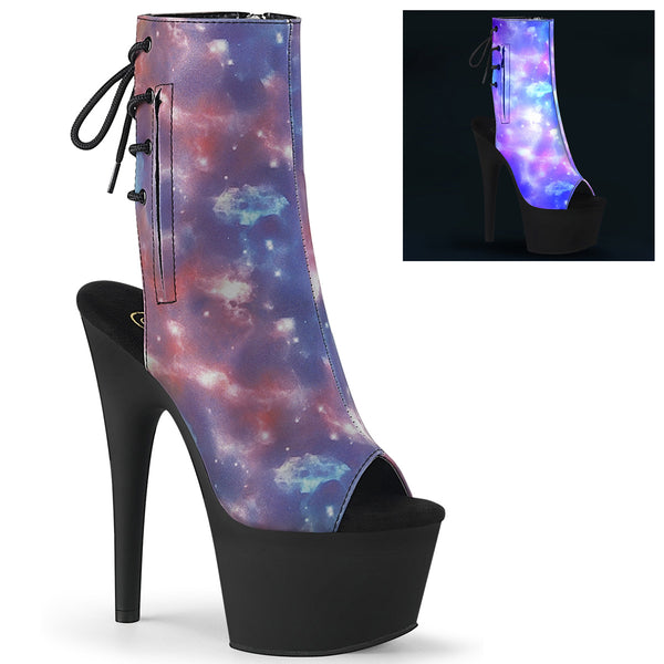 ADORE-1018REFL Plateau Stiefeletten Galaxy von Pleaser