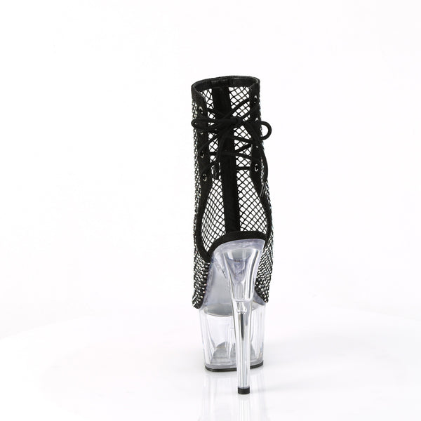 ADORE-1018RM Plateau Stiefeletten - Schwarz Mesh von Pleaser – Ansicht 4