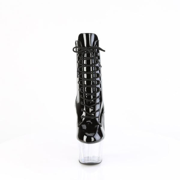 ADORE-1020 - Plateau Stiefeletten - Schwarz/Transparent von Pleaser – Ansicht 2