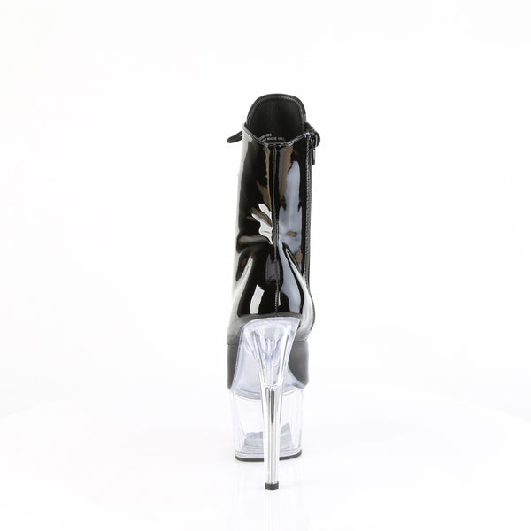 ADORE-1020 - Plateau Stiefeletten - Schwarz/Transparent von Pleaser – Ansicht 4