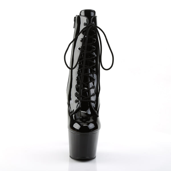 ADORE-1020 Plateau Stiefeletten Lack Schwarz | Pleaser SALE