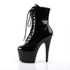 ADORE-1020 Plateau Stiefeletten Lack Schwarz | Pleaser SALE