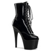ADORE-1020 Plateau Stiefeletten Lack Schwarz | Pleaser SALE