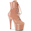 ADORE-1020 Plateau Stiefeletten - Beige Lack von Pleaser