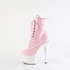 ADORE-1020 Plateau Stiefeletten Rosa/Weiß Lack von Pleaser – Ansicht 3