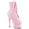 ADORE-1020 Plateau Stiefeletten Lack Baby Pink von Pleaser