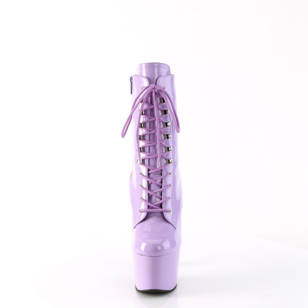 ADORE-1020 Plateau Stiefeletten - Violett Lack von Pleaser – Ansicht 2