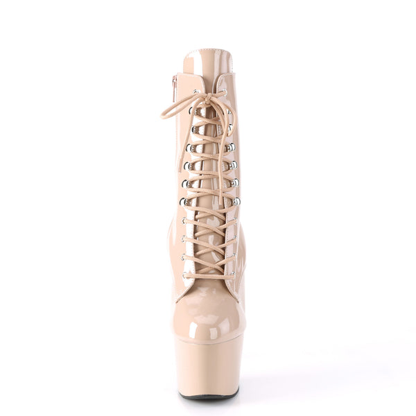 ADORE-1020 Plateau Stiefeletten Lack Nude von Pleaser – Ansicht 2