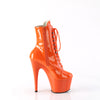 ADORE-1020 Plateau Stiefeletten - Feuerrot Orange Lack von Pleaser – Ansicht 5