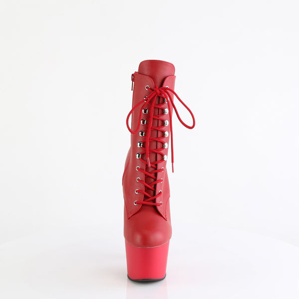 ADORE-1020 - Plateau Stiefeletten - Rot Matt | Pleaser