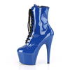 ADORE-1020 Plateau Stiefeletten Lack Royal Blau von Pleaser – Ansicht 3