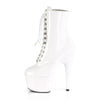 ADORE-1020 Plateau Stiefeletten Lack Weiß von Pleaser – Ansicht 3