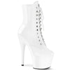 ADORE-1020 Plateau Stiefeletten Lack Weiß von Pleaser
