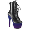 ADORE-1020BP Plateau Stiefeletten Schwarz Lila von Pleaser