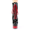 ADORE-1020BR-H Plateau Stiefeletten - Schwarz/Rot von Pleaser – Ansicht 2