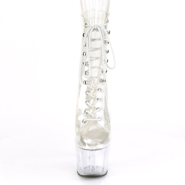 ADORE-1020C Plateau Stiefeletten Transparent von Pleaser – Ansicht 2