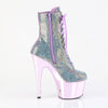 ADORE-1020CHRS Plateau Stiefeletten - Glitzersteine Flieder von Pleaser – Ansicht 5
