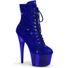 ADORE-1020CHRS Plateau Stiefeletten - Glitzersteine Blau von Pleaser