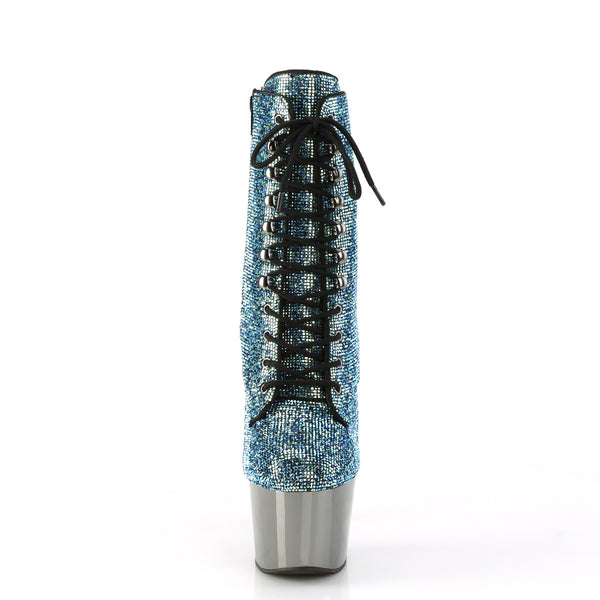 ADORE-1020CHRS Plateau Stiefel - Türkis von Pleaser – Ansicht 2