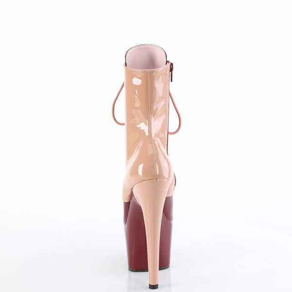 ADORE-1020DC - Plateau Stiefeletten - Braun/Beige von Pleaser – Ansicht 4