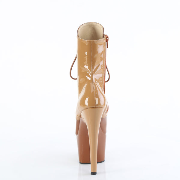 ADORE-1020DC - Plateau Stiefeletten - Braunbeige/Schoko von Pleaser – Ansicht 4