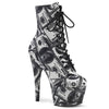 ADORE-1020DP Plateau Stiefeletten - Dollar Print von Pleaser