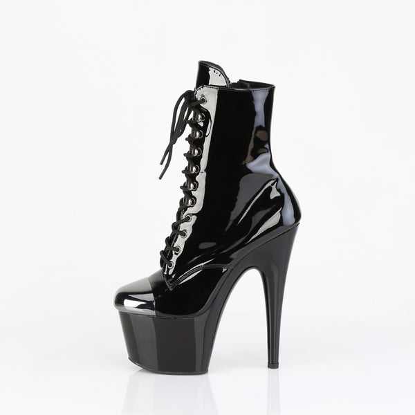 ADORE-1020ESC - Plateau Stiefeletten - Schwarz Lack von Pleaser – Ansicht 3