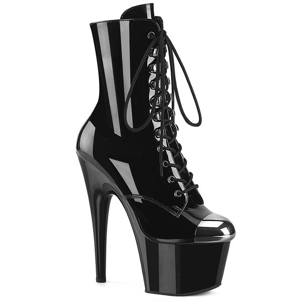 ADORE-1020ESC - Plateau Stiefeletten - Schwarz Lack von Pleaser