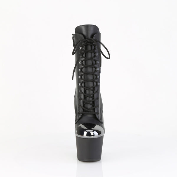 ADORE-1020ESC - Plateau Stiefeletten - Schwarz Matt von Pleaser – Ansicht 2