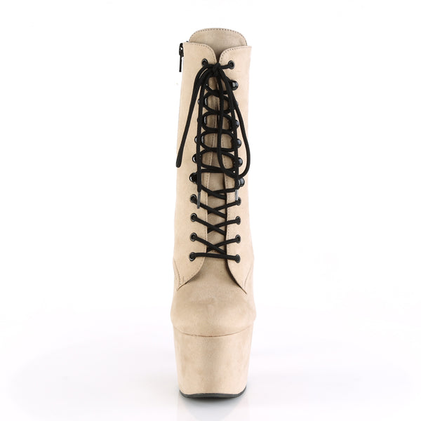 ADORE-1020FS Plateau Stiefeletten - Beige von Pleaser – Ansicht 2