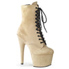 ADORE-1020FS Plateau Stiefeletten - Beige von Pleaser