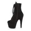 ADORE-1020FS Plateau Stiefeletten Schwarz Samt von Pleaser – Ansicht 3