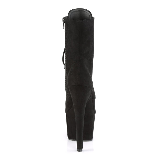ADORE-1020FS Plateau Stiefeletten Schwarz Samt von Pleaser – Ansicht 4