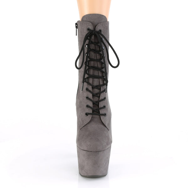 ADORE-1020FS Plateau Stiefeletten - Grau von Pleaser – Ansicht 2