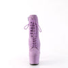 ADORE-1020FS Plateau Stiefeletten - Violett Samt von Pleaser – Ansicht 2