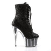 ADORE-1020G Plateau Stiefeletten Glitzer - Schwarz von Pleaser – Ansicht 5