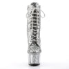 ADORE-1020G Plateau Stiefeletten - Silber Glitzer von Pleaser – Ansicht 2