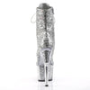 ADORE-1020G Plateau Stiefeletten - Silber Glitzer von Pleaser – Ansicht 4