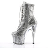 ADORE-1020G Plateau Stiefeletten - Silber Glitzer von Pleaser – Ansicht 3