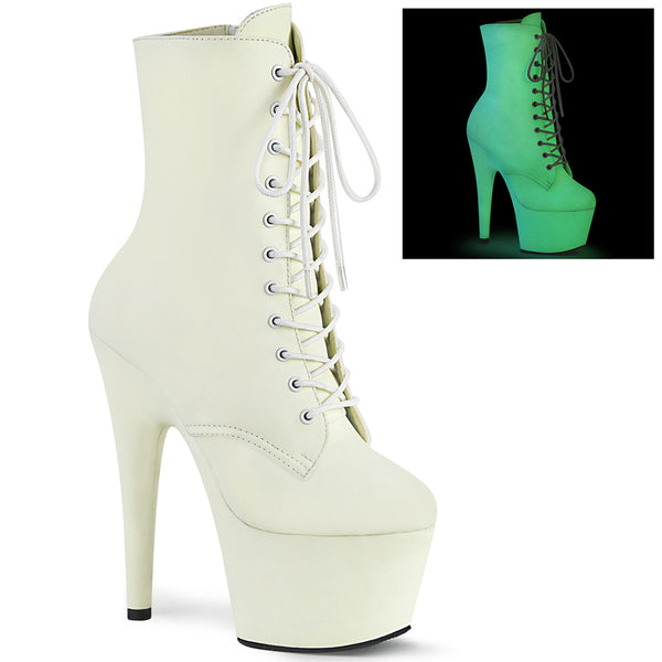 ADORE-1020GD Plateau Stiefeletten - Weiss/Neon UV von Pleaser