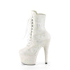 ADORE-1020GDLG Plateau Stiefeletten - Weiß UV von Pleaser – Ansicht 3
